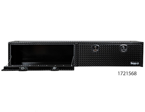 Buyers Products 96-in x 18-in x 16-in Gloss Black Diamond Tread Aluminum Topsider Truck Box - 1721568