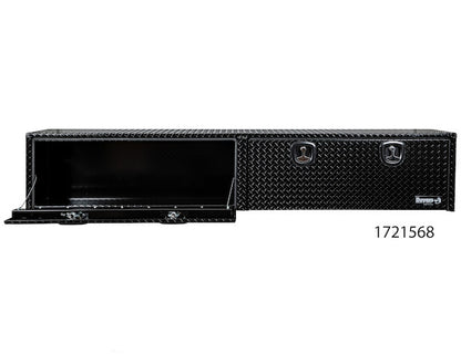 Buyers Products 96-in x 18-in x 16-in Gloss Black Diamond Tread Aluminum Topsider Truck Box - 1721568