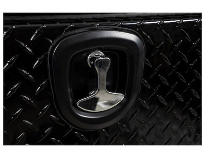 Buyers Products 96-in x 18-in x 16-in Gloss Black Diamond Tread Aluminum Topsider Truck Box - 1721568