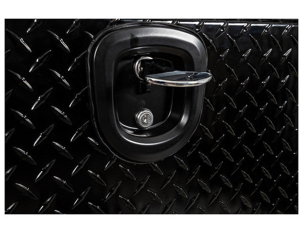 Buyers Products 96-in x 18-in x 16-in Gloss Black Diamond Tread Aluminum Topsider Truck Box - 1721568