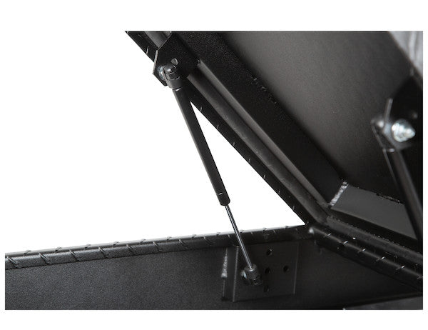 Buyers Products 18x20x71-in Textured Matte Black Diamond Tread Aluminum Gull Wing Truck Box - 1722410