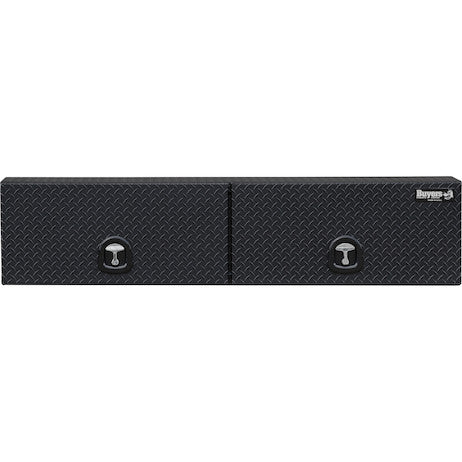 Buyers Products 72-in x 16-in x 13-in Matte Black Diamond Tread Aluminum Topsider Truck Box with Flip-Up Doors - 1722351