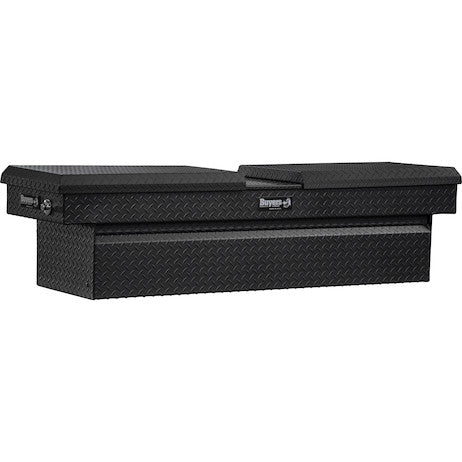 Buyers Products 18x27x71-in Textured Matte Black Diamond Tread Aluminum Gull Wing Truck Box - 1722420