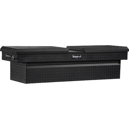 Buyers Products 18x27x71-in Textured Matte Black Diamond Tread Aluminum Gull Wing Truck Box - 1722420