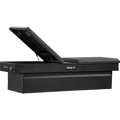 Buyers Products 18x27x71-in Textured Matte Black Diamond Tread Aluminum Gull Wing Truck Box - 1722420