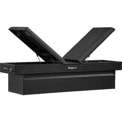 Buyers Products 18x27x71-in Textured Matte Black Diamond Tread Aluminum Gull Wing Truck Box - 1722420