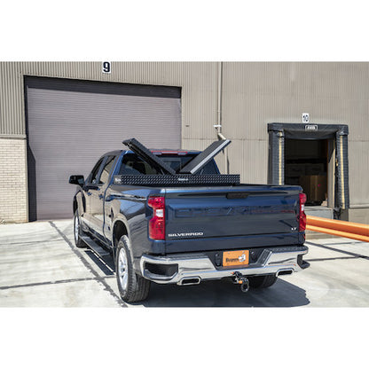 Buyers Products 18x27x71-in Textured Matte Black Diamond Tread Aluminum Gull Wing Truck Box - 1722420