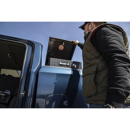 Buyers Products 18x27x71-in Textured Matte Black Diamond Tread Aluminum Gull Wing Truck Box - 1722420