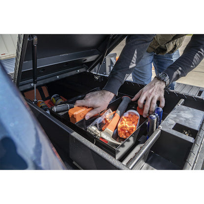 Buyers Products 18x27x71-in Textured Matte Black Diamond Tread Aluminum Gull Wing Truck Box - 1722420