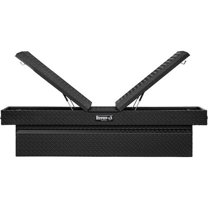 Buyers Products 18x27x71-in Textured Matte Black Diamond Tread Aluminum Gull Wing Truck Box - 1722420