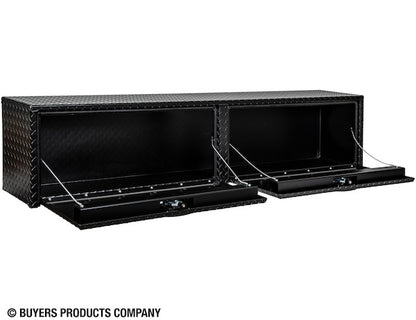 Buyers Products 72-in x 16-in x 13-in Textured Matte Black Diamond Tread Aluminum Topsider Truck Box - 1722551
