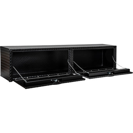 Buyers Products 88-in x 16-in x 13-in Textured Matte Black Diamond Tread Aluminum Topsider Truck Box - 1722556