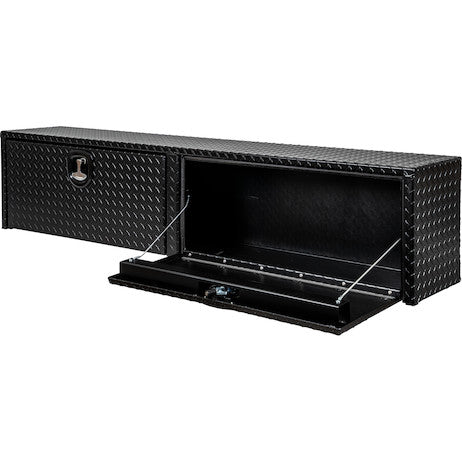 Buyers Products 88-in x 16-in x 13-in Textured Matte Black Diamond Tread Aluminum Topsider Truck Box - 1722556