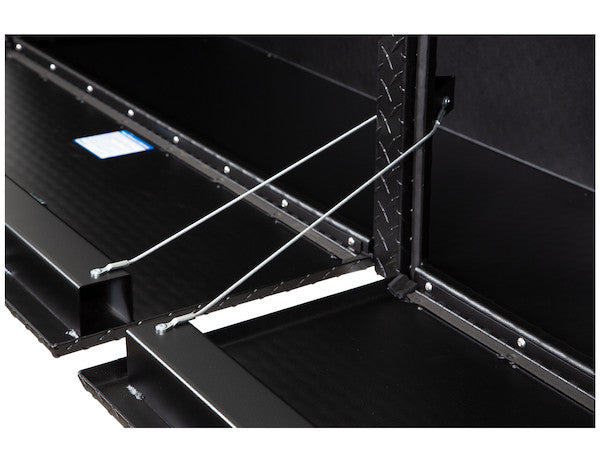 Buyers Products 96-in x 16-in x 13-in Textured Matte Black Diamond Tread Aluminum Topsider Truck Box - 1722561