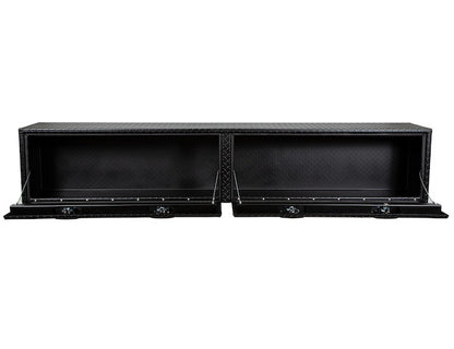 Buyers Products 96-in x 16-in x 13-in Textured Matte Black Diamond Tread Aluminum Topsider Truck Box - 1722561