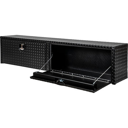 Buyers Products 96-in x 18-in x 16-in Textured Matte Black Diamond Tread Aluminum Topsider Truck Box - 1722564