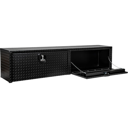 Buyers Products 96-in x 18-in x 16-in Textured Matte Black Diamond Tread Aluminum Topsider Truck Box - 1722564