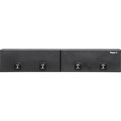Buyers Products 96-in x 18-in x 16-in Textured Matte Black Diamond Tread Aluminum Topsider Truck Box with Flip-Up Door - 1722770