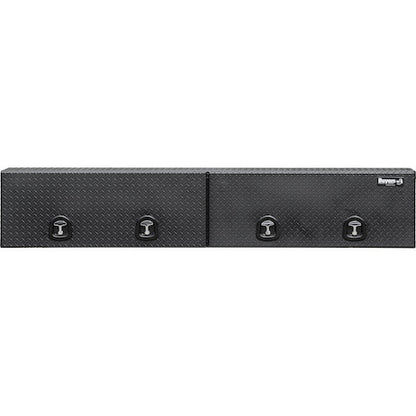 Buyers Products 96-in x 18-in x 16-in Textured Matte Black Diamond Tread Aluminum Topsider Truck Box with Flip-Up Door - 1722770