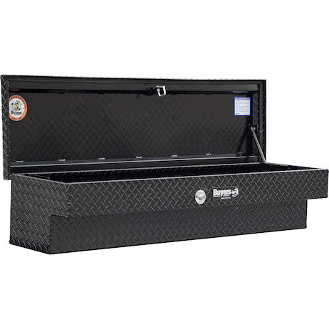 Buyers Products 47-in x 13-in x 16-in Gloss Black Diamond Tread Aluminum Lo-Sider Truck Box - 1723015