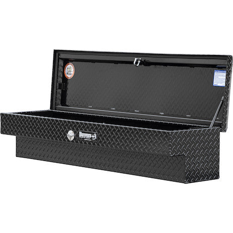 Buyers Products 47-in x 13-in x 16-in Gloss Black Diamond Tread Aluminum Lo-Sider Truck Box - 1723015