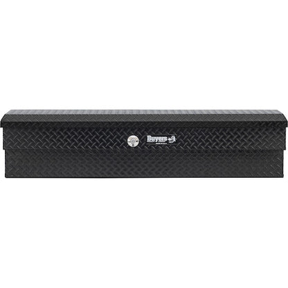 Buyers Products 47-in x 13-in x 16-in Gloss Black Diamond Tread Aluminum Lo-Sider Truck Box - 1723015