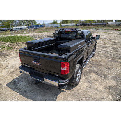 Buyers Products 13x16x56-in Gloss Black Diamond Tread Aluminum Lo-Sider Truck Box - 1723025