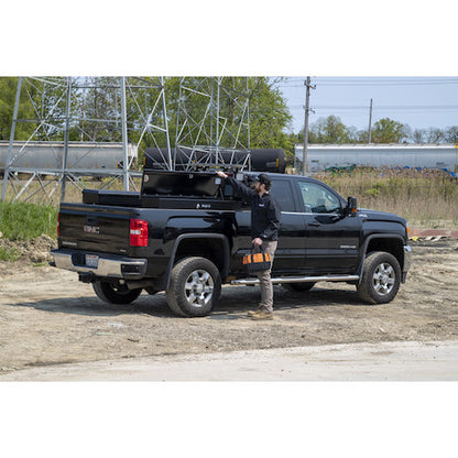Buyers Products 47-in x 13-in x 16-in Gloss Black Diamond Tread Aluminum Lo-Sider Truck Box - 1723015