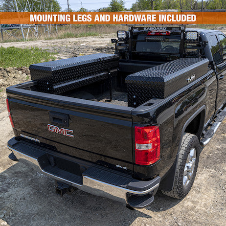 Buyers Products 70-in x 13-in x 16-in Gloss Black Diamond Tread Aluminum Lo-Sider Truck Box - 1723030