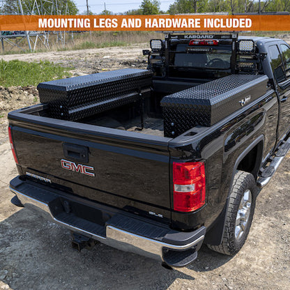 Buyers Products 70-in x 13-in x 16-in Gloss Black Diamond Tread Aluminum Lo-Sider Truck Box - 1723030