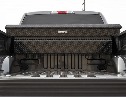 Buyers Products 18x27x71-in Gloss Black Diamond Tread Aluminum Crossover Truck Box - 1729420