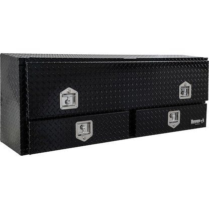 Buyers Pickup Contractor Top Mount Truck Box With Drawers 72" Gloss Black Aluminum - 1725641