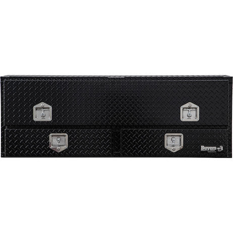 Buyers Pickup Contractor Top Mount Truck Box With Drawers 72" Gloss Black Aluminum - 1725641