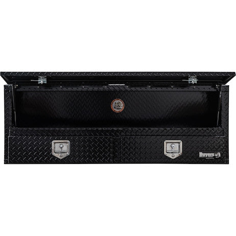 Buyers Pickup Contractor Top Mount Truck Box With Drawers 72" Gloss Black Aluminum - 1725641