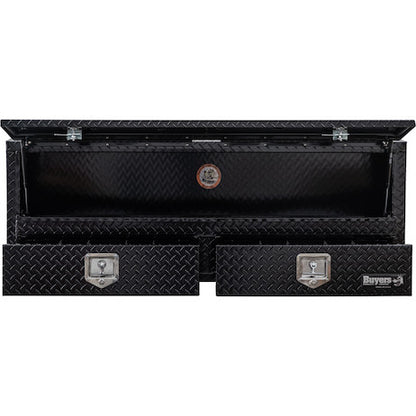 Buyers Pickup Contractor Top Mount Truck Box With Drawers 72" Gloss Black Aluminum - 1725641