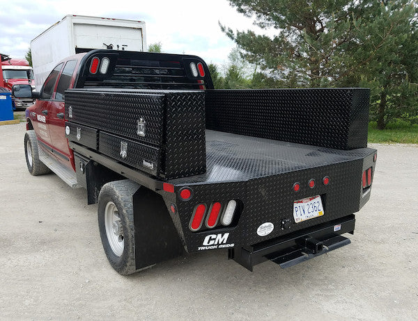 Buyers Pickup Contractor Top Mount Truck Box With Drawers 72" Gloss Black Aluminum - 1725641