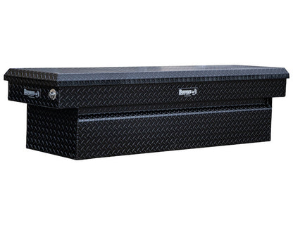 Buyers Products 18x27x71-in Gloss Black Diamond Tread Aluminum Crossover Truck Box - 1729420