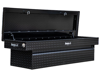 Buyers Products 71-in x 23-in x 20-in Gloss Black Diamond Tread Aluminum Crossover Truck Tool Box - 1729415