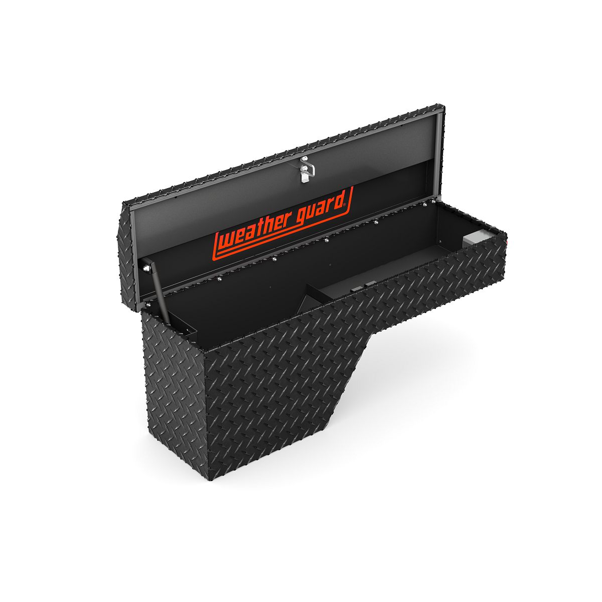 Weather Guard Wheel Well Box - Passenger Side - Gloss Black Aluminum Model 173-5-04