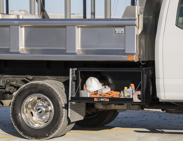 Buyers Products 18x18x30-in Black Steel Underbody Truck Box with 3-Point Latch - 1732303