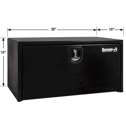 Buyers Products 18x18x30-in Black Steel Underbody Truck Box with 3-Point Latch - 1732303