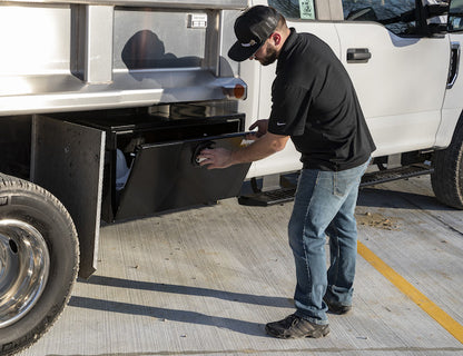 Buyers Products 18x18x36-in Black Steel Underbody Truck Box with 3-Point Latch - 1732305