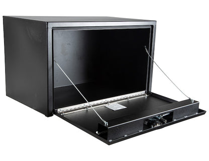 Buyers Products 18x18x30-in Textured Matte Black Steel Underbody Truck Box with 3-Point Latch - 1732503