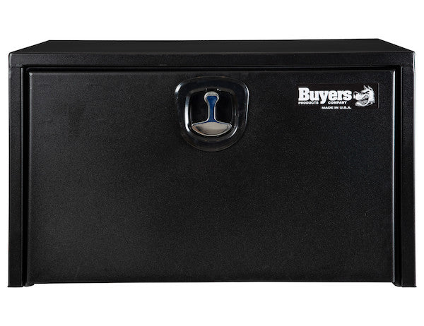 Buyers Products 18x18x30-in Textured Matte Black Steel Underbody Truck Box with 3-Point Latch - 1732503