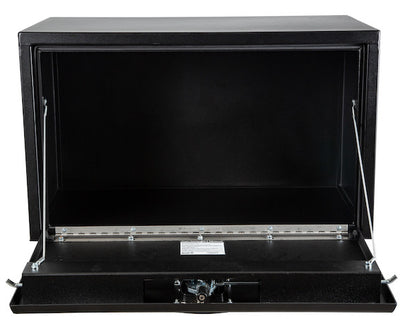 Buyers Products 18x18x30-in Textured Matte Black Steel Underbody Truck Box with 3-Point Latch - 1732503
