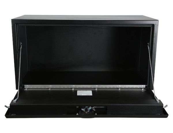 Buyers Products 36-in x 18-in x 18-in Textured Matte Black Steel Underbody Truck Box with 3-Point Latch - 1732505