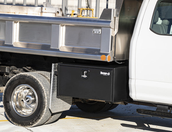 Buyers Products 36-in x 18-in x 18-in Textured Matte Black Steel Underbody Truck Box with 3-Point Latch - 1732505