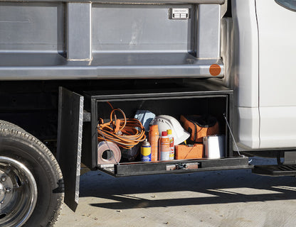 Buyers Products 36-in x 18-in x 18-in Textured Matte Black Steel Underbody Truck Box with 3-Point Latch - 1732505