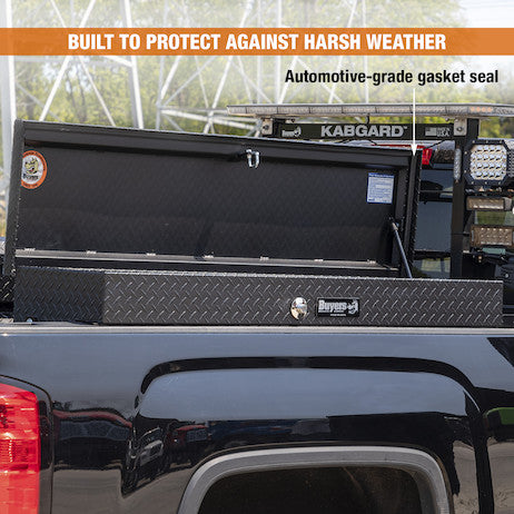 Buyers Products 56-in x 13-in x 16-in Textured Matte Black Diamond Tread Aluminum Lo-Sider Truck Tool Box - 1733025