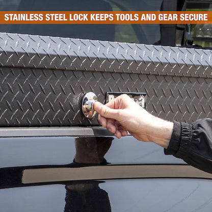 Buyers Products 56-in x 13-in x 16-in Textured Matte Black Diamond Tread Aluminum Lo-Sider Truck Tool Box - 1733025
